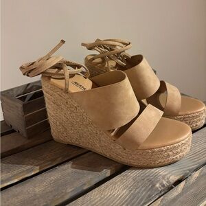 Ardene Tan Espadrille Wedge Sandals